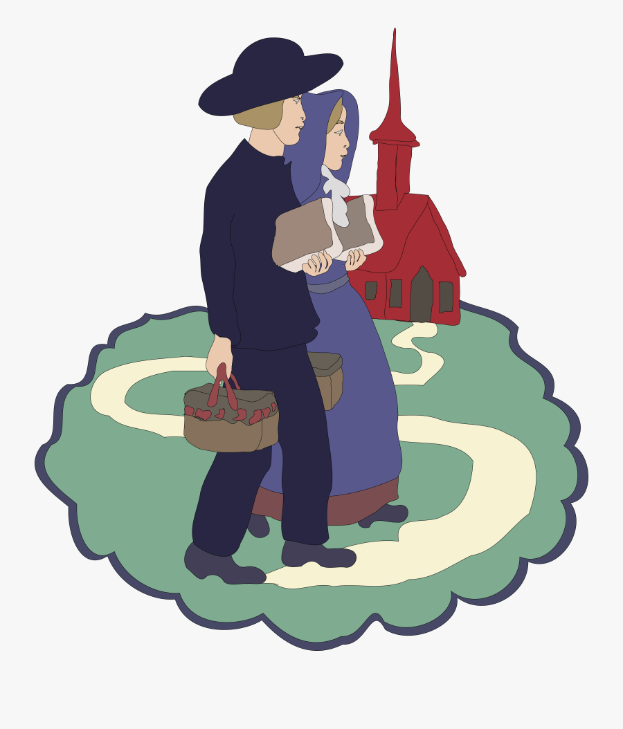 Free Clipart Of A Couple Of Children Near A School, Transparent Clipart