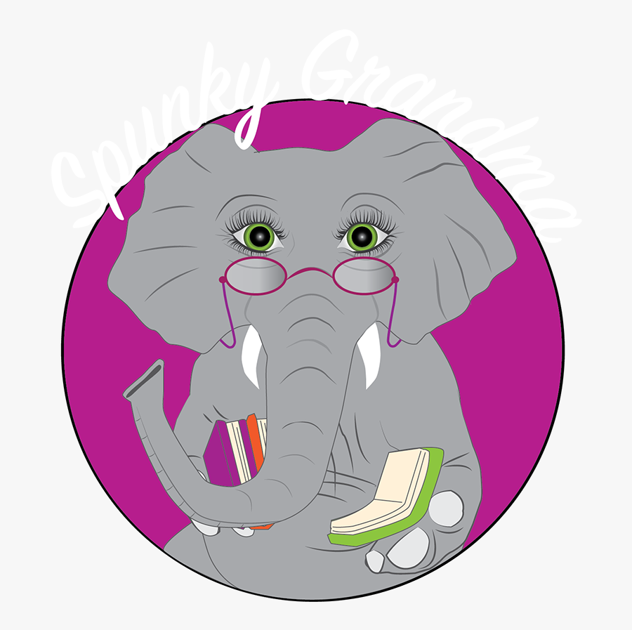 Spunky Grandma"s News - Grandma Elephant Cartoon, Transparent Clipart