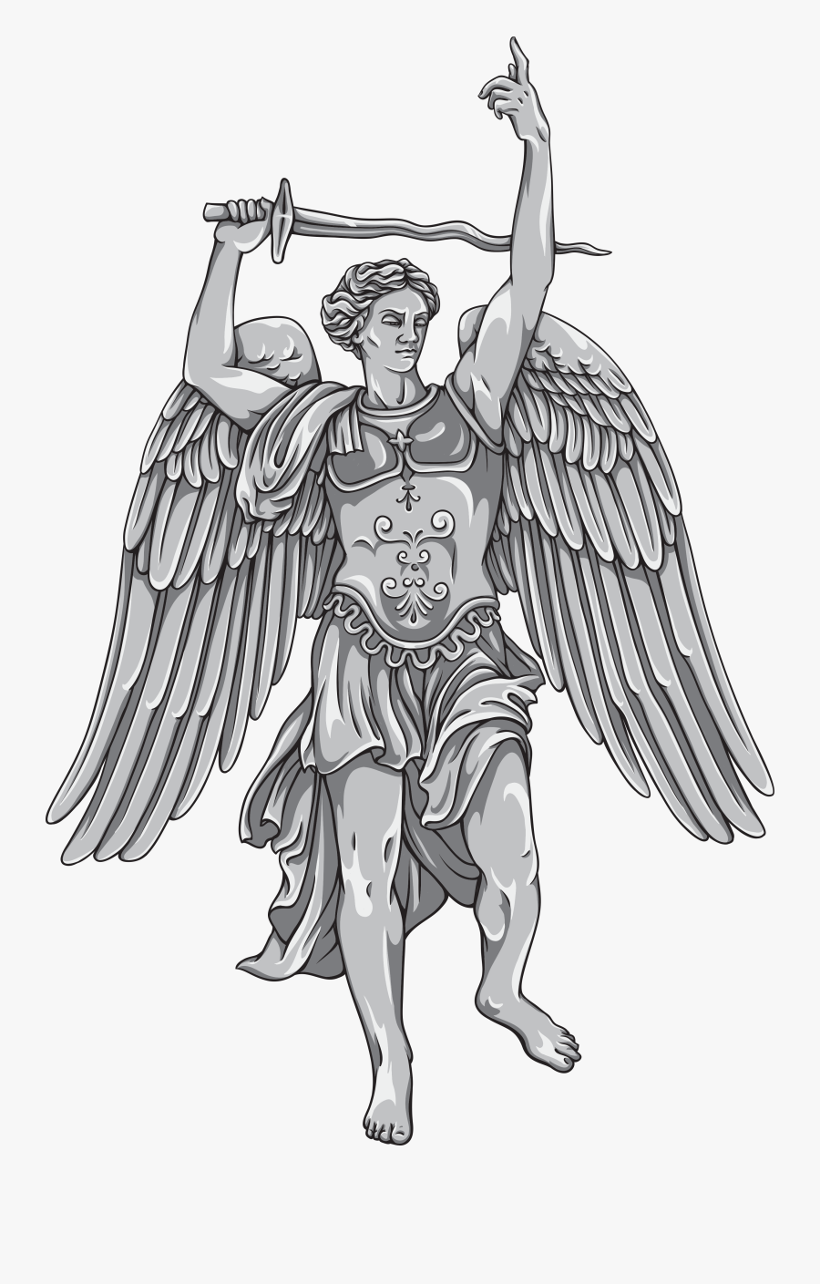 Transparent Saint Michael Clipart - Drawing San Miguel Arcangel is a free t...
