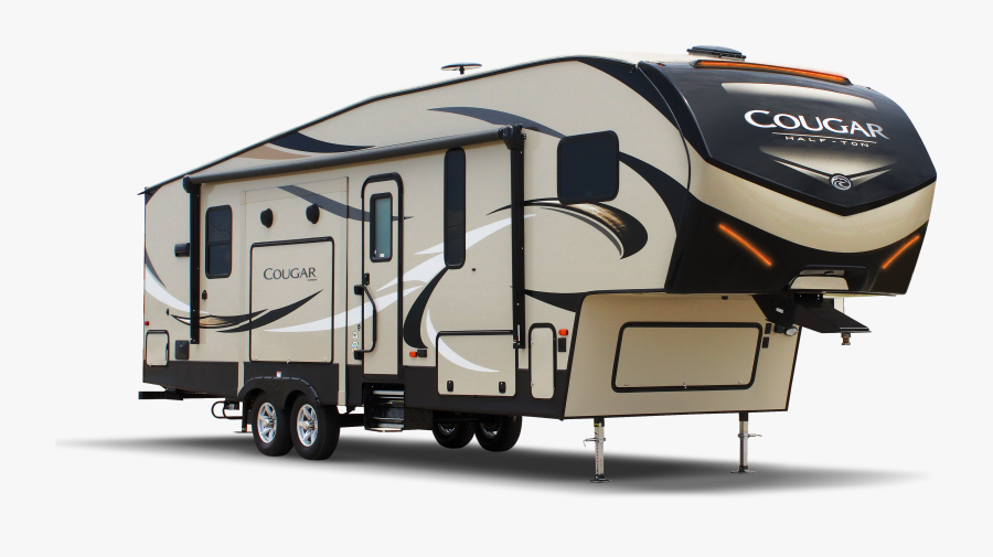 Transparent Travel Trailer Clipart Free - 2019 Cougar Fifth Wheel, Transparent Clipart