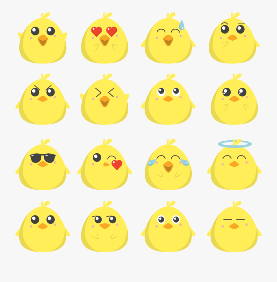 Chicken Emoji Essential Cute Yellow Transprent Png - Cute Chicken Drawing Free, Transparent Clipart