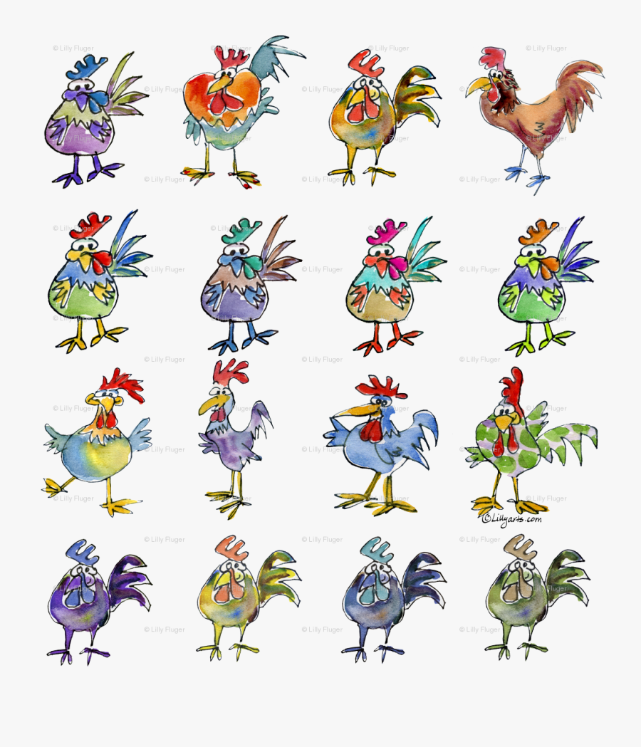 Cute Rooster Image Cartoon, Transparent Clipart