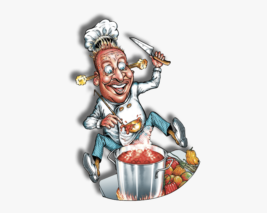 Chef Caricature - Caricature Chef, Transparent Clipart