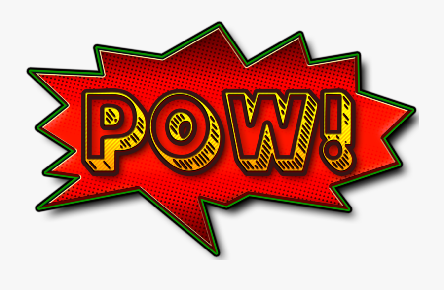Comic Book Pow Png Clip Art Transparent Library - Label, Transparent Clipart