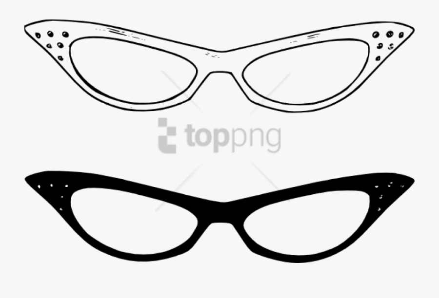 Free Png Glasses Frames Clipart Png Image With Transparent - Cat Eye Glasses Printable, Transparent Clipart