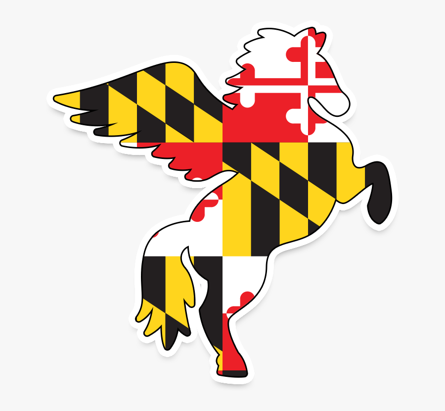 Maryland State Flag, Transparent Clipart