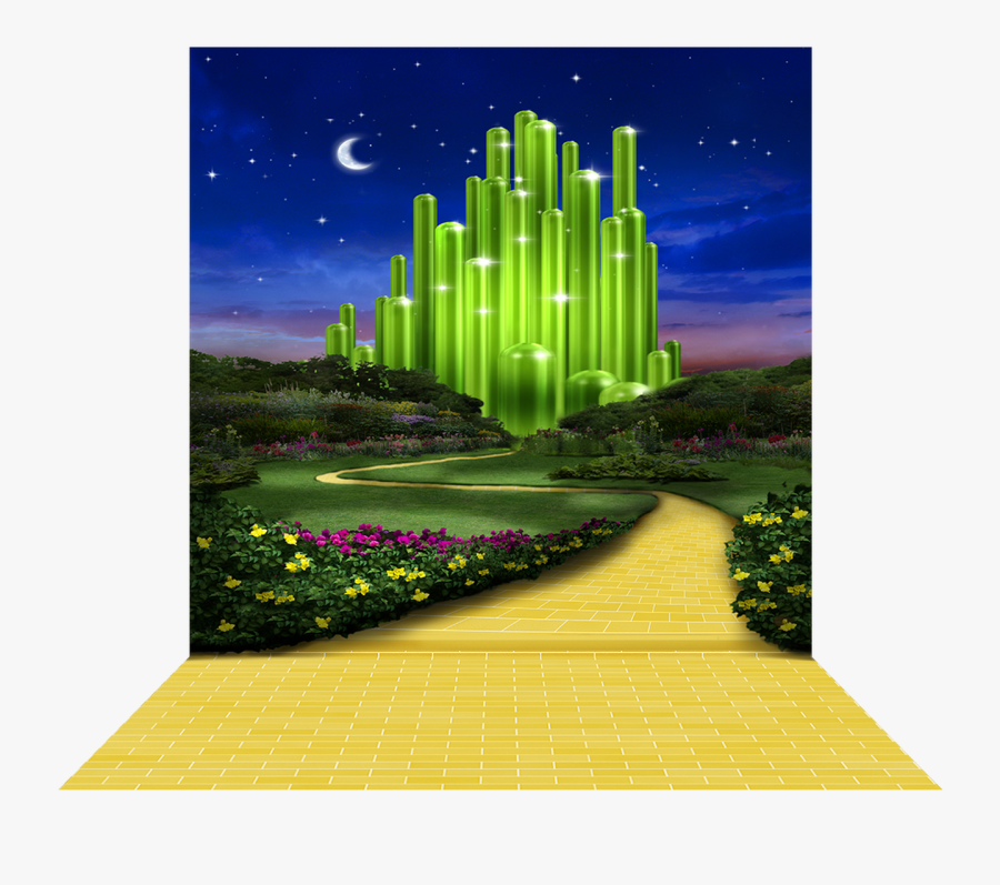Emerald City Background - Emerald City Wizard Oz Marvelous Land Yellow Brick, Transparent Clipart