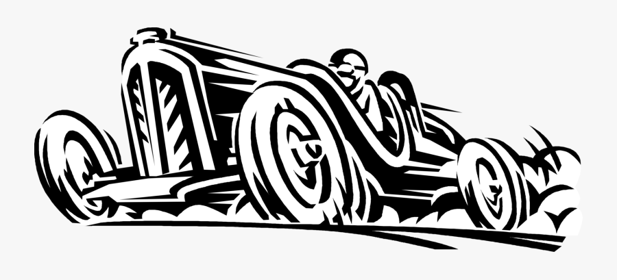 Vector Illustration Of Vintage Antique Automobile Motor - Vintage Race Car Png, Transparent Clipart