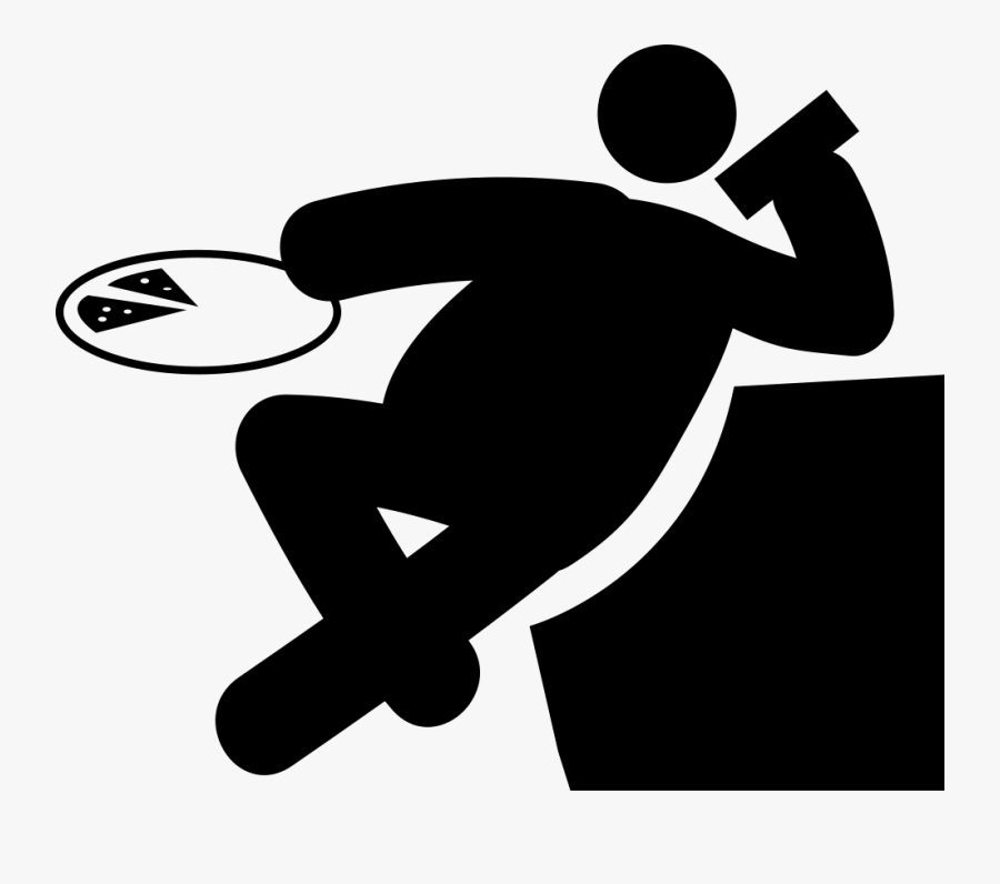 Fat Man With Pizza And Telephone - Unknown Person Phone Call Vector, Transparent Clipart