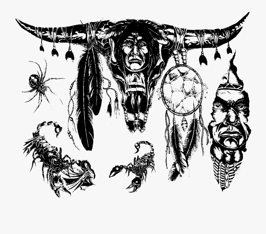 Tattoo Shape Mojo Shapes - Tribal Indian Warrior Tattoos, Transparent Clipart