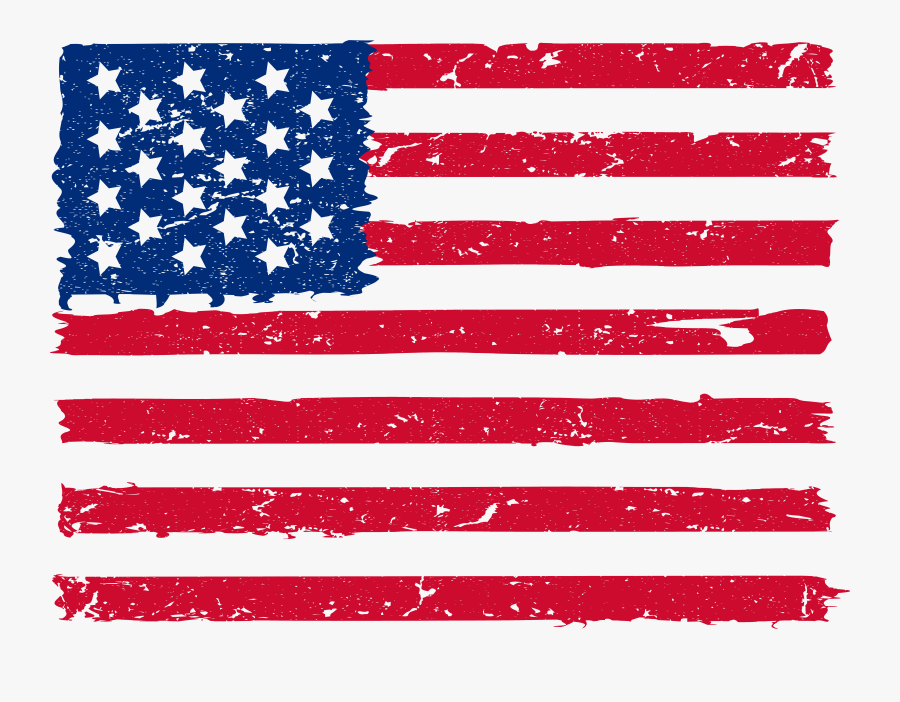 Clip Art American Flag Vintage Clipart - Flag Of The United States, Transparent Clipart
