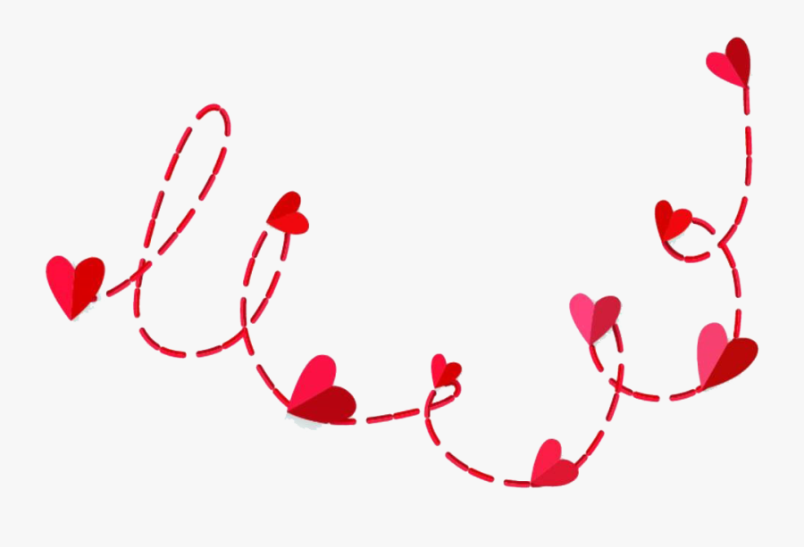 Dotted Line Heart Png, Transparent Clipart