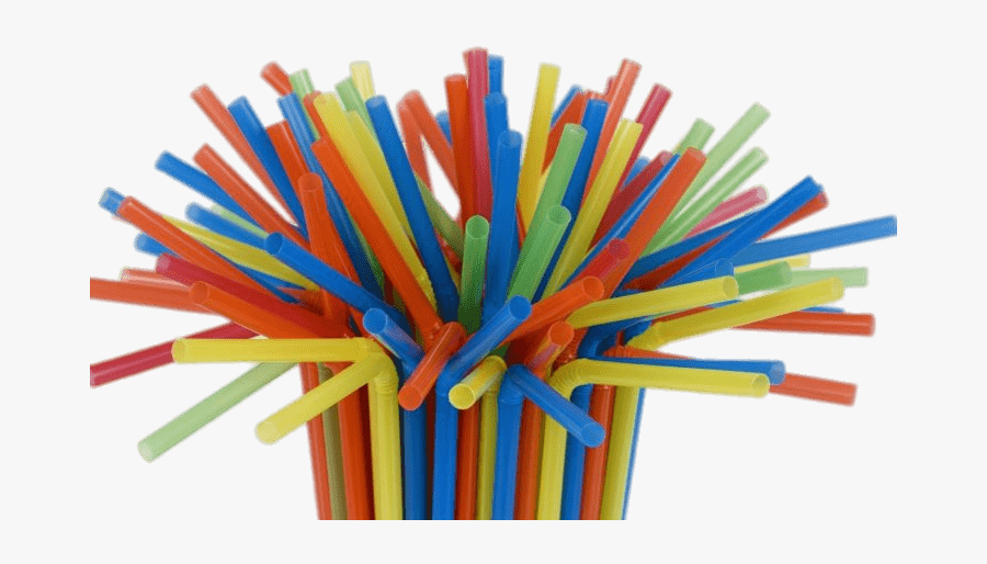 Bunch Of Coloured Straws - Plastic Straws, Transparent Clipart