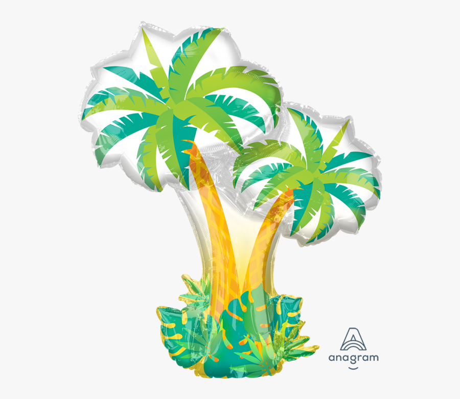 Tropical Palm Trees Balloon, Transparent Clipart