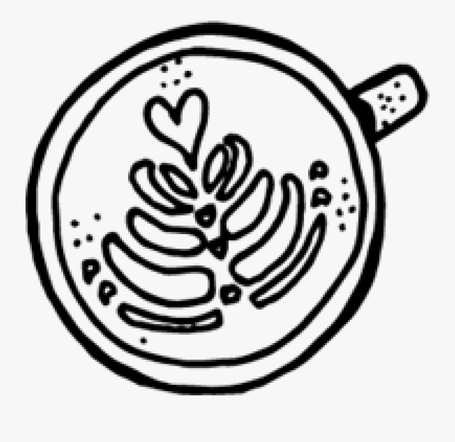 Graphic Image Of A Design In A Hot Coffee - Line Art, Transparent Clipart