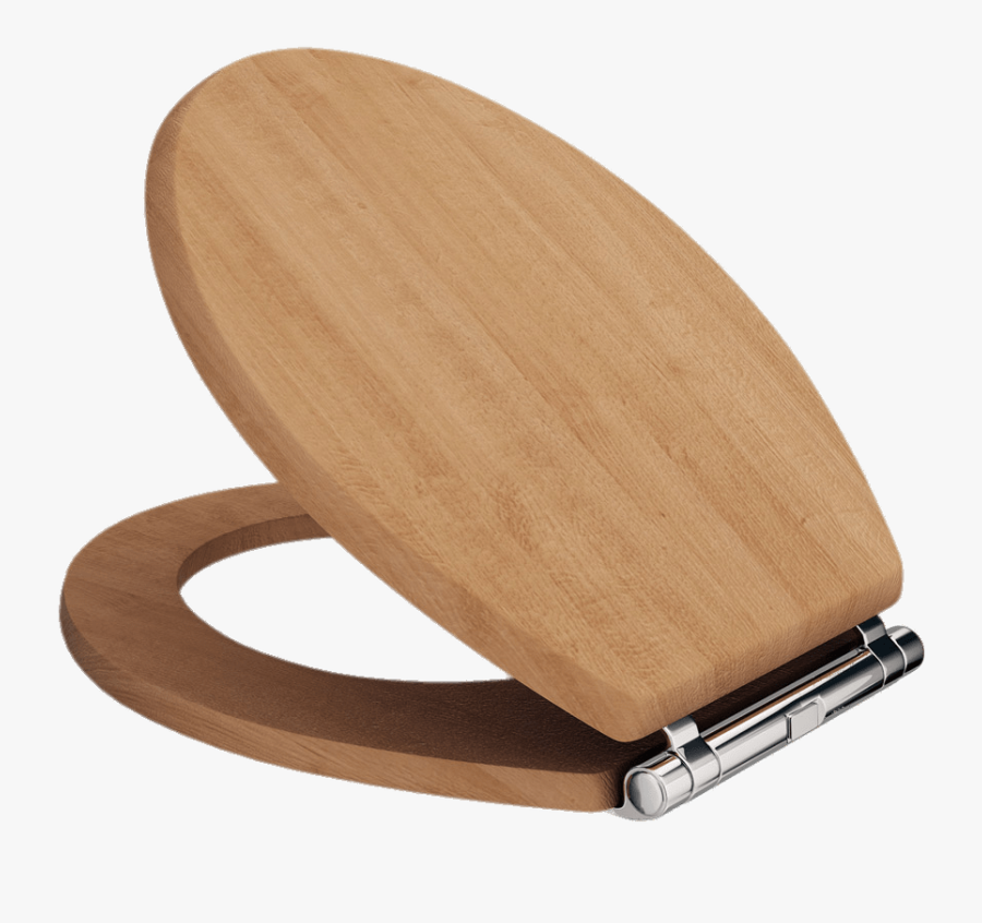 Wooden Toilet Seat - Toilet Seat On Transparent Background, Transparent Clipart