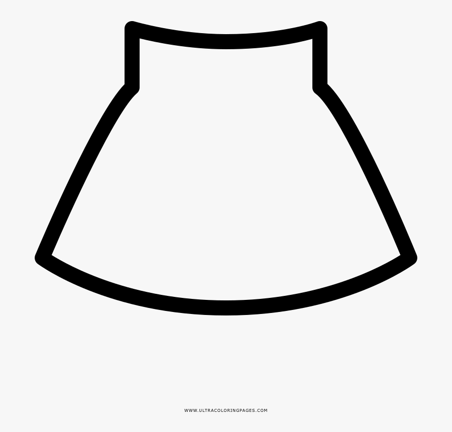 Skirt Coloring Page, Transparent Clipart