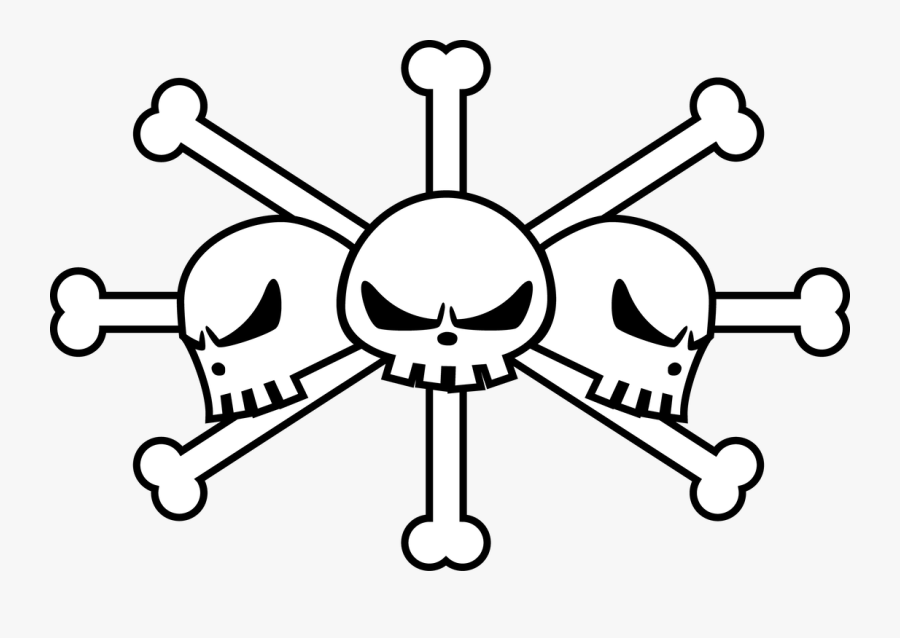 Drawn Pirate Blackbeard - Blackbeard Pirate Flag One Piece, Transparent Clipart