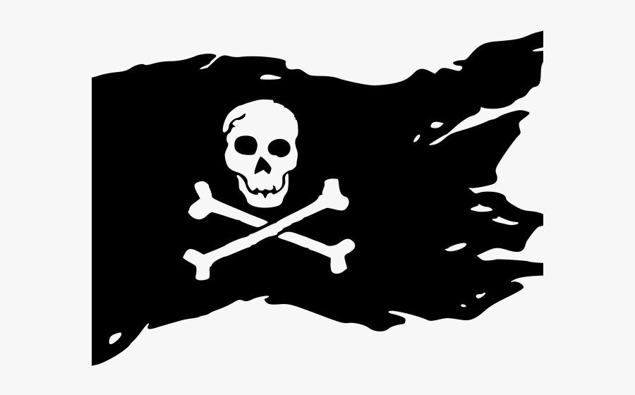 Jolly Roger Clipart Blackbeard - Pirate Flag, Transparent Clipart