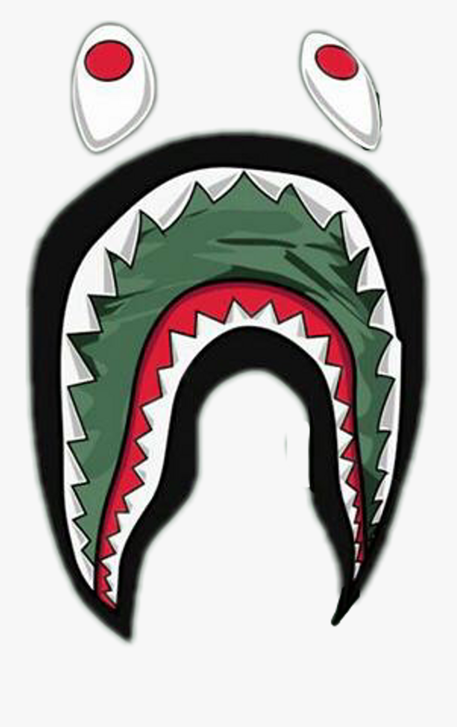 Hd Bapeshark Sticker By - Shark Transparent Bape Logo, Transparent Clipart
