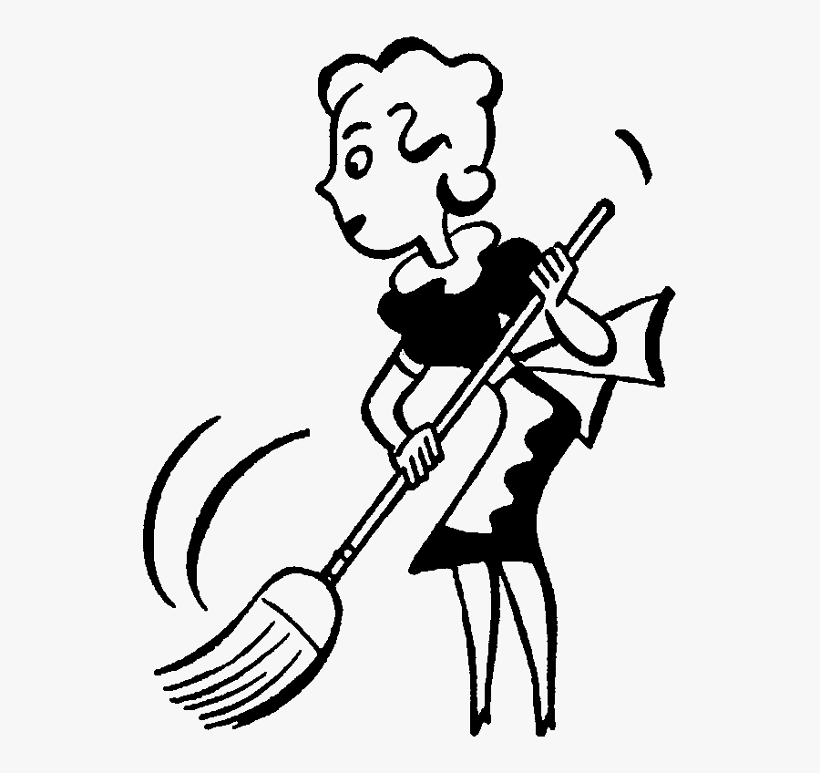 Housekeeper Clipart Black And White, Transparent Clipart