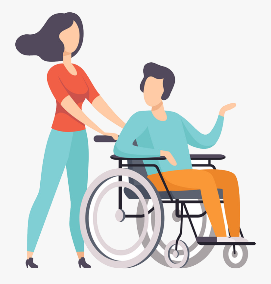 Transparent Person In Wheelchair Png - Wheel Chair Person Vector Png, Transparent Clipart