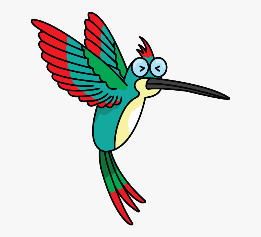 How To Draw A Bird Easy Step - Hummingbird, Transparent Clipart