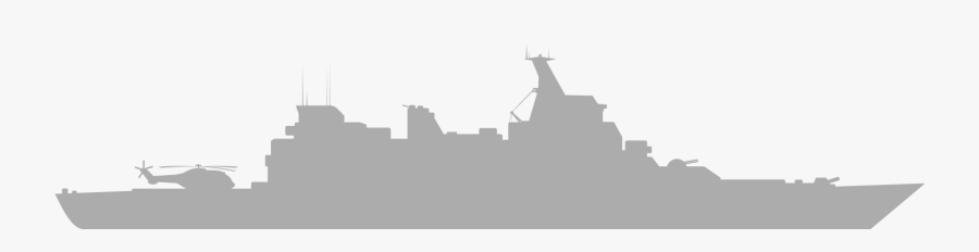 Silhueta Navio De Guerra, Transparent Clipart