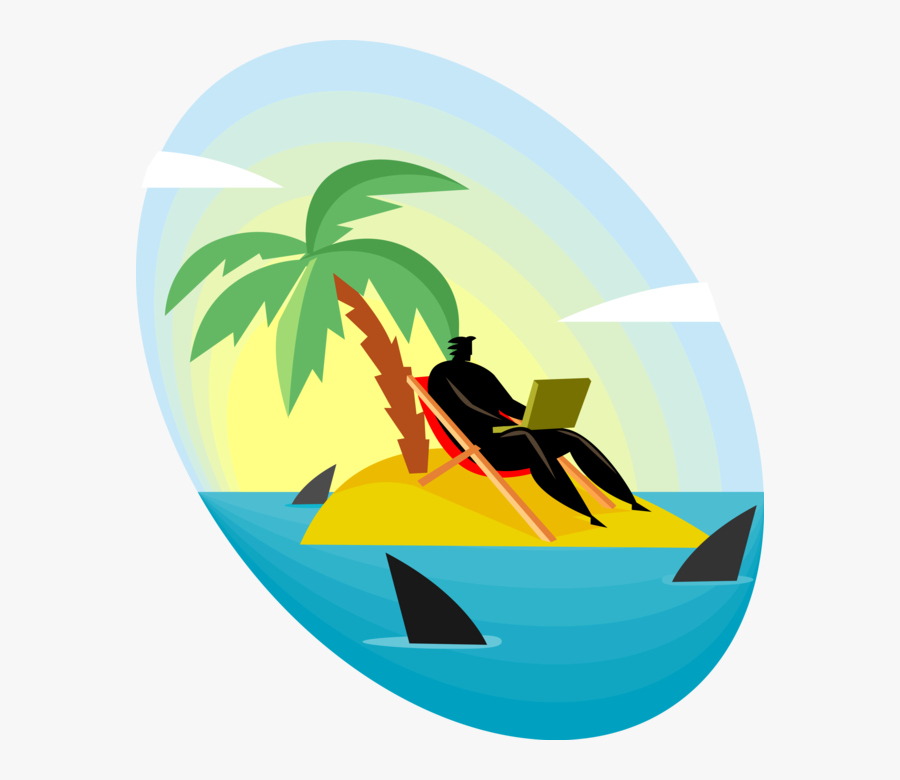 Vector Illustration Of Businessman With Computer On - Sharpen The Saw Principles Of Balanced Self Renewal, Transparent Clipart