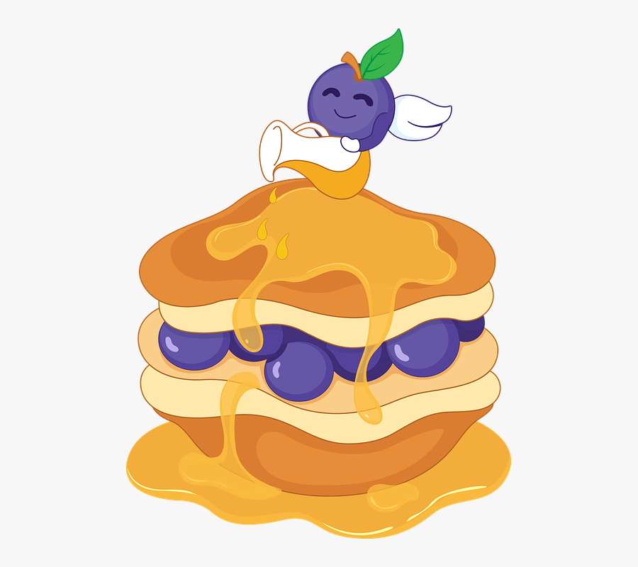 Dorayaki, Pancake, Dessert, Blueberry, Cartoon, Honey - รูป แพน เค้ก แบบ การ์ตูน, Transparent Clipart