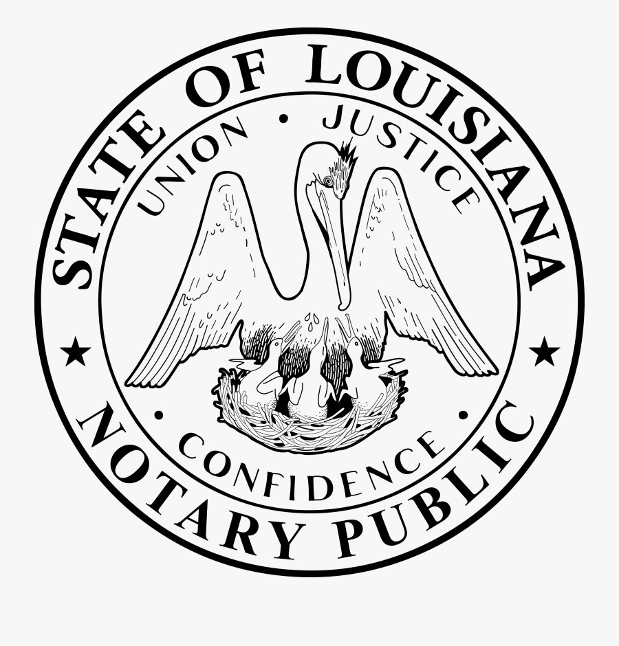 Louisiana Notary Public Seal, Transparent Clipart