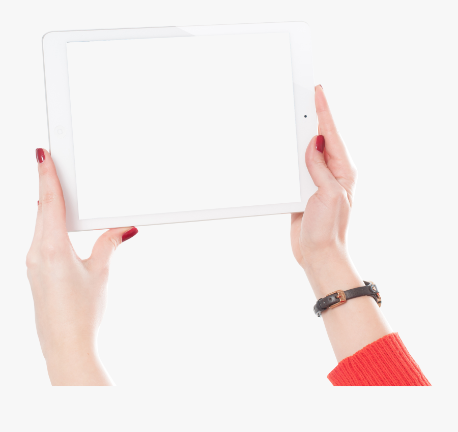 Hands Holding Ipad Png, Transparent Clipart
