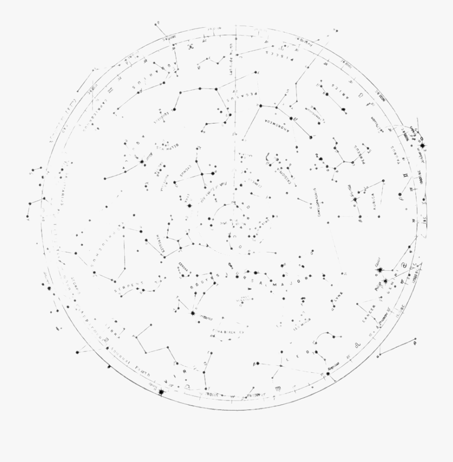 Clip Art Constellations Background - Circle, Transparent Clipart
