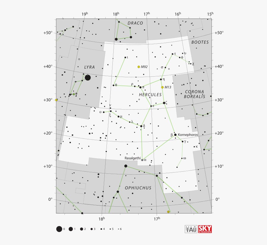 606px-hercules Iau - Svg - Hercules Messier 13, Transparent Clipart