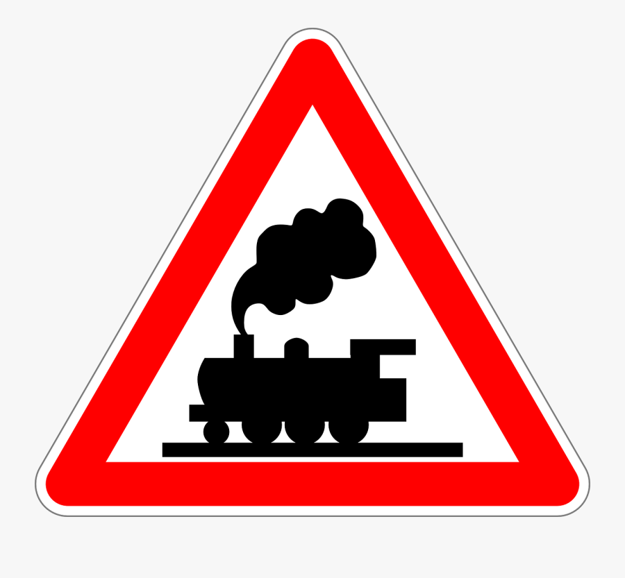 Sign Road Sign Roadsign Free Photo - Railway Crossing Sign Board, Transparent Clipart