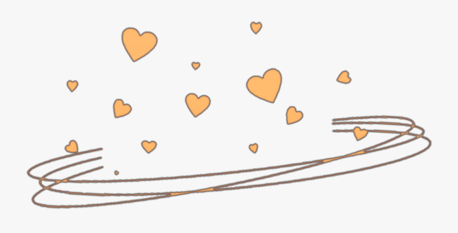 #orange #heart #hearts #heartcrown #crown #asthetic, Transparent Clipart