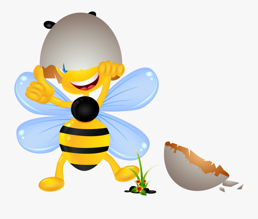 Bumblebee Clipart Blue Bee - Thumbs Up Bee Clipart, Transparent Clipart