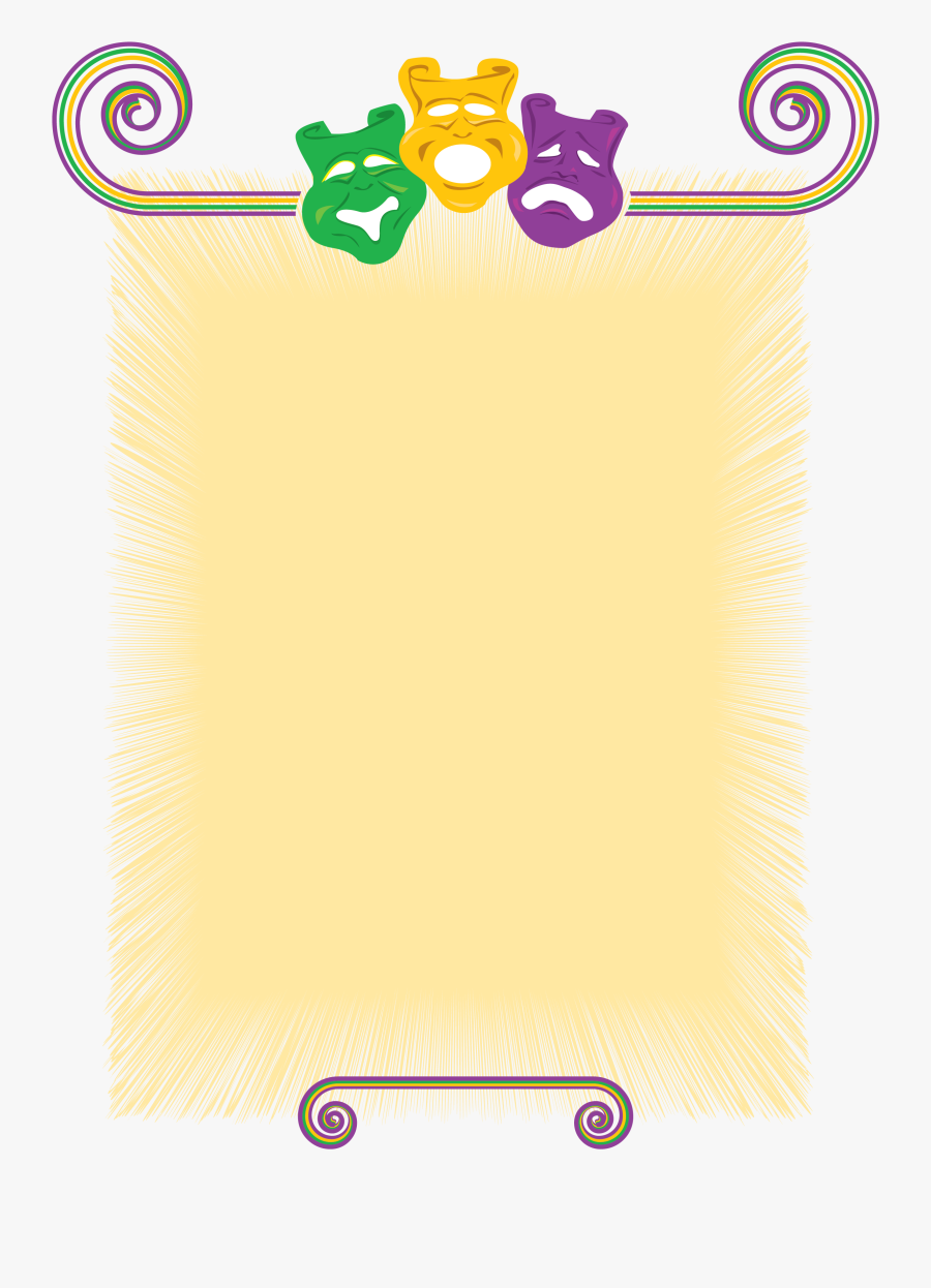 Mardi Gras Stationary - Cat, Transparent Clipart