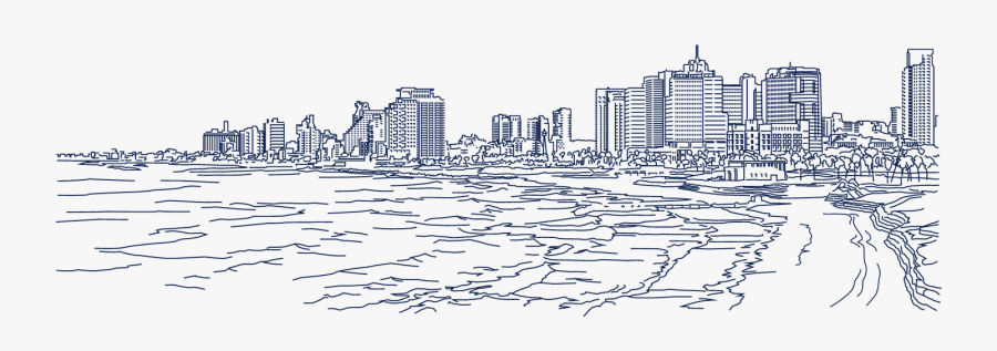 Cityscape Sketch - Sketch Tel Aviv Skyline, Transparent Clipart