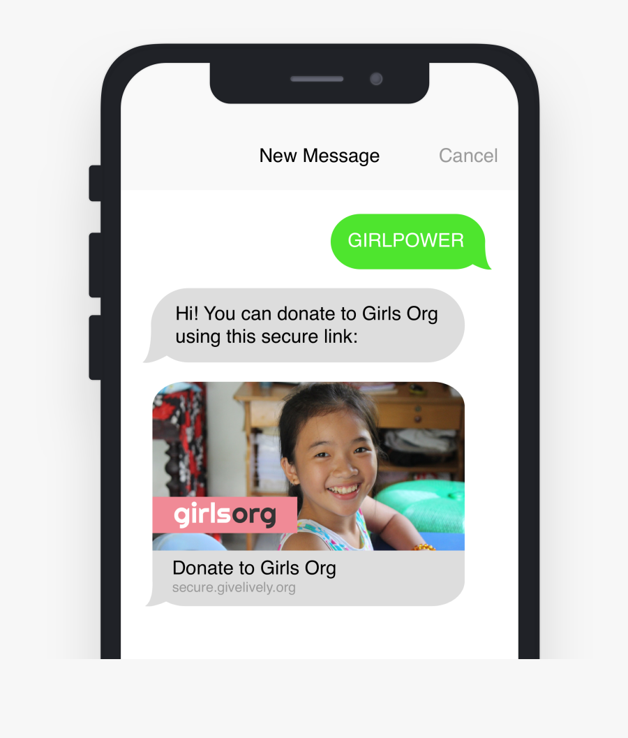 Text To Donate Phone Image - Text To Give Campaigns, Transparent Clipart