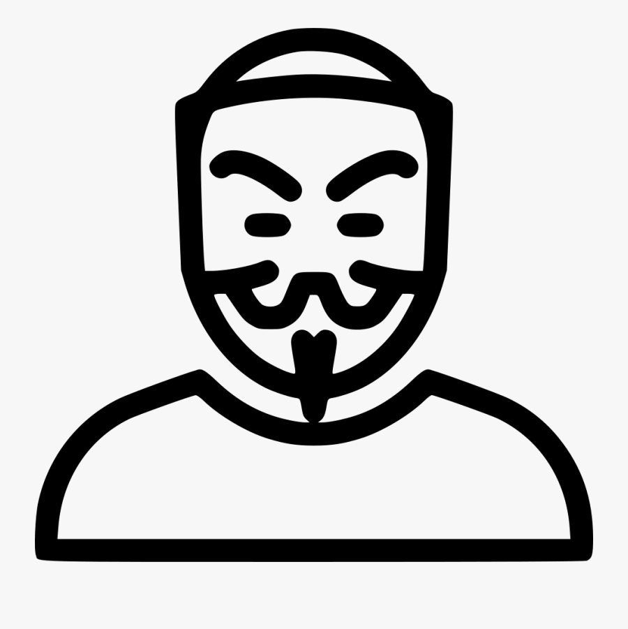 Head,line Art,coloring Book,smile,clip Art,black And - Avatar Anonymous Icon Png, Transparent Clipart