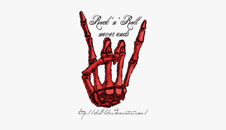 Red Rock N Roll Hand, Transparent Clipart