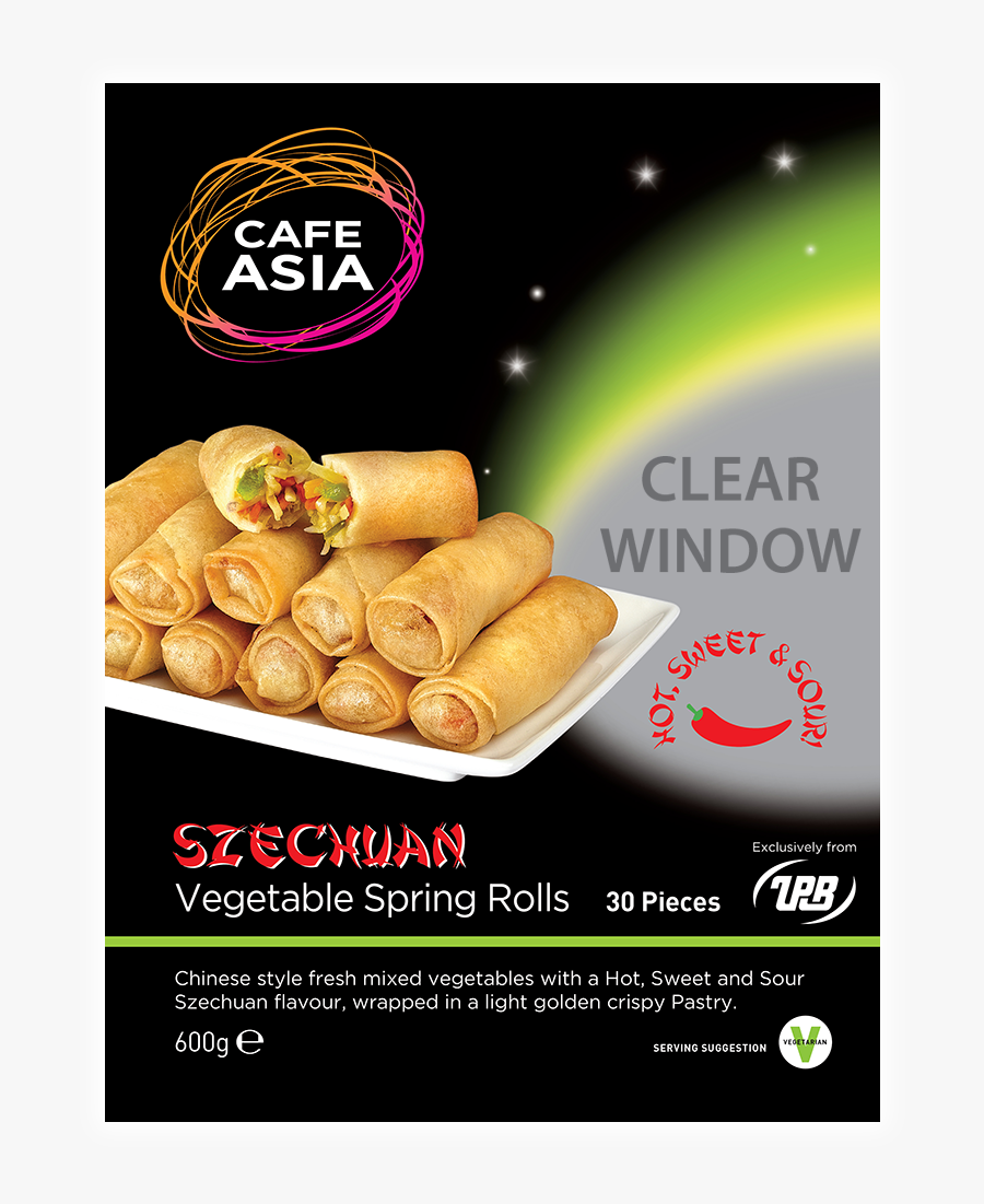 Szechuan Veg Spring Rolls - Cafe Asia Spring Rolls, Transparent Clipart