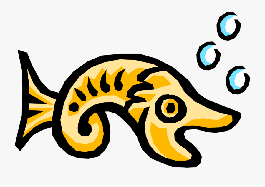 Vector Illustration Of Aquarium Tropical Fish Symbol, Transparent Clipart