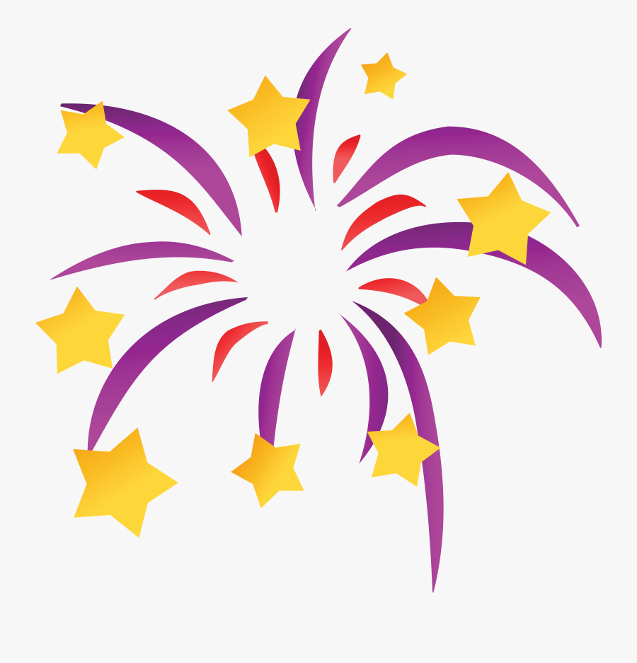 Fireworks Clipart Golden - New Years Icon, Transparent Clipart
