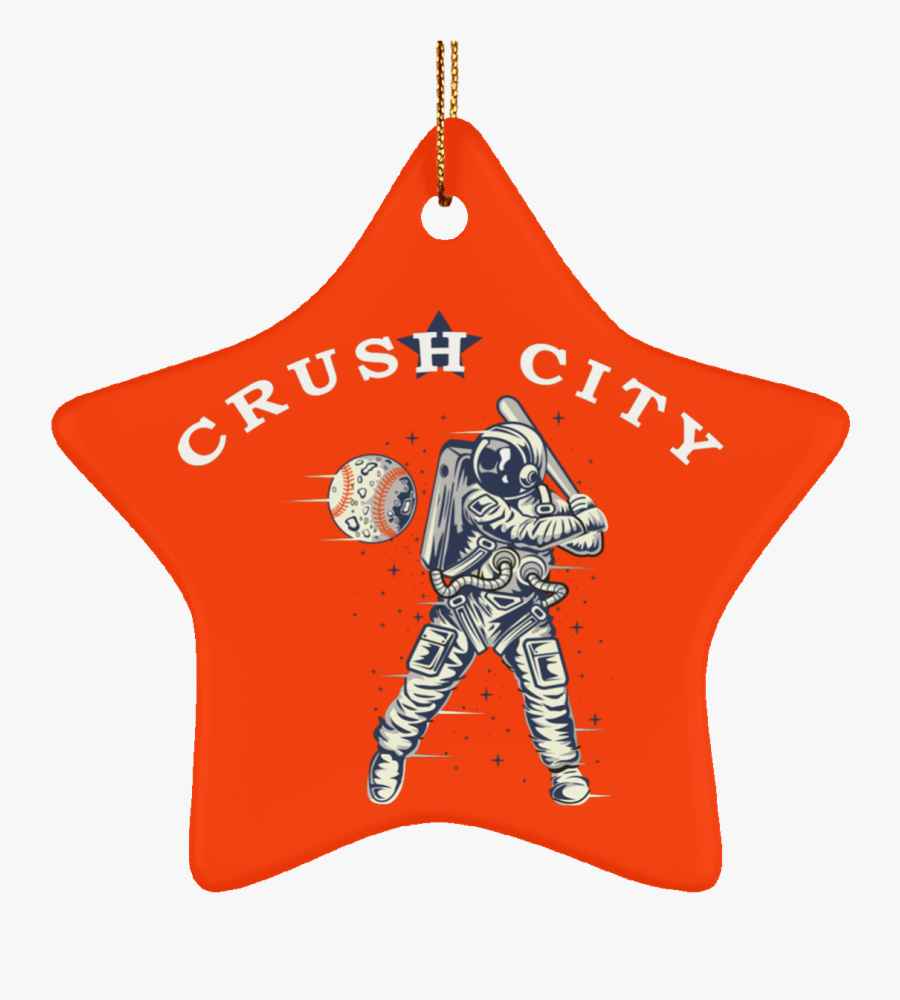 Crush City Ceramic Star Ornament - Houston Astros Astronaut Shirt, Transparent Clipart