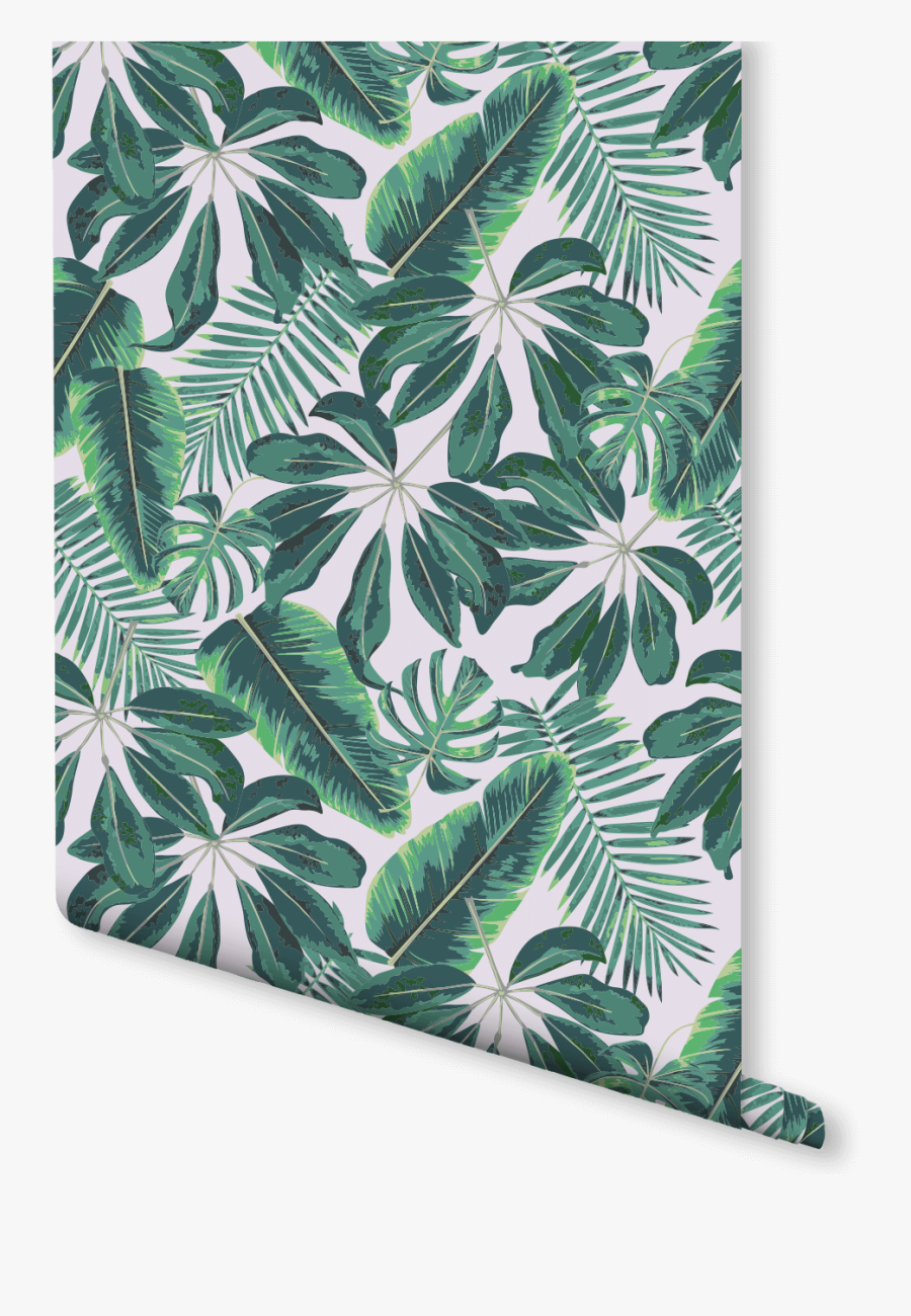 Clip Art Mixed Tropical Foliage Milexa - Tropical Wallpaper Bedroom, Transparent Clipart