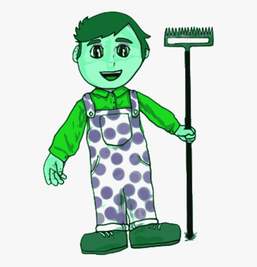 Boy Holding A Farming Stick - Clipart Farmer, Transparent Clipart
