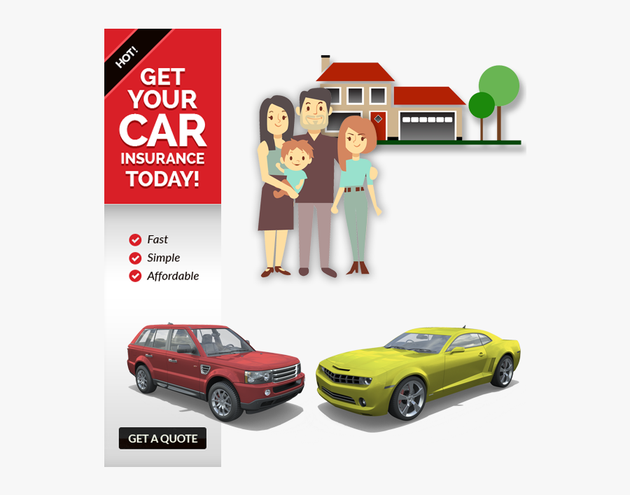 Auto Insurance - Quote Now - Banner Motor Insurance Advertisement, Transparent Clipart