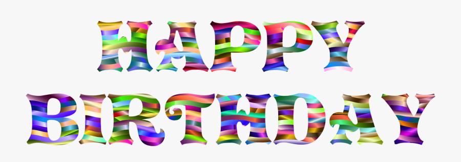 Text,party Supply,line - Chữ Happy Birthday Nghệ Thuật, Transparent Clipart